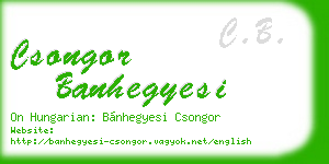 csongor banhegyesi business card